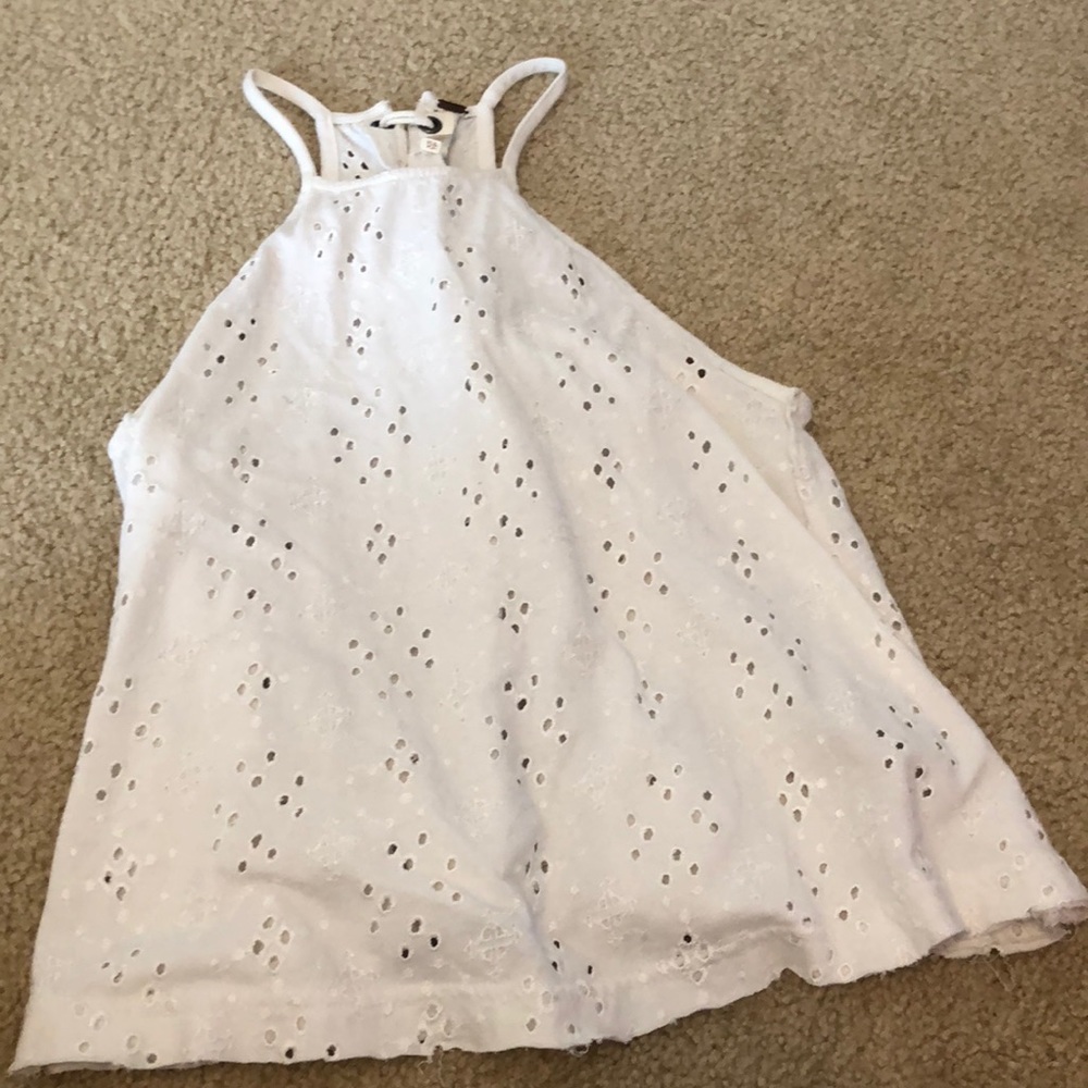 Free People White Lace Tank Top